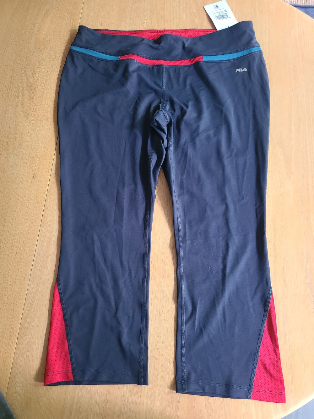 Fila Women's Navy Capri with Pink and Teal Trim